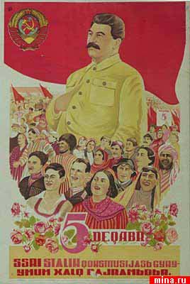 Poster with Stalin