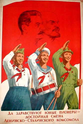 Long live young pioneers - followers of the Lenin-Stalin Komsomol!