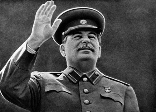 Stalin on Mausoleum tribune