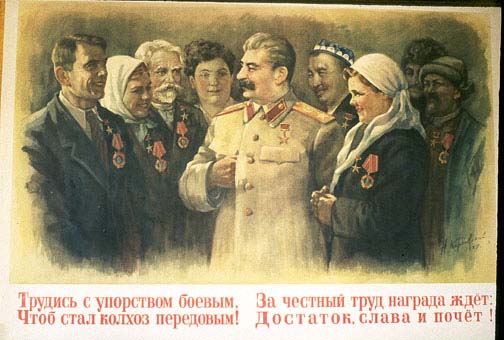 Stalin amongst farmers