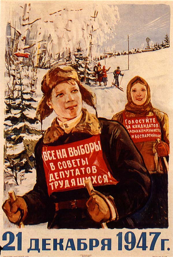 All to the election of the Soviet Deputees on 21st December, 1947