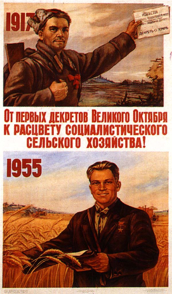 From first October declarations to prosperity of soviet farming!